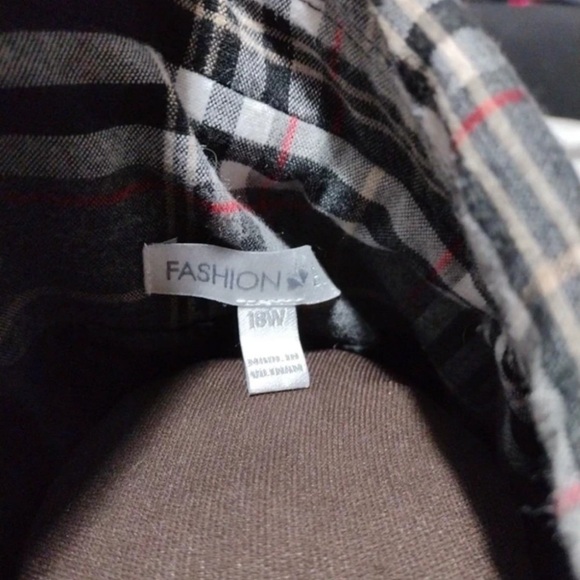 Plaid Women's Jacket - Black and Gray - Picture 3 of 3